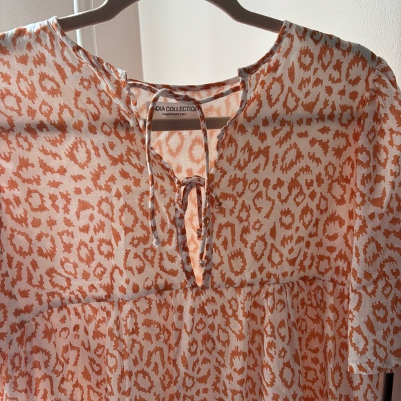 Emerson Fry Isla Dress Size XS/S Sunbaked Leopard 100% Organic Cotton NWOT Dress - Picture 5 of 6